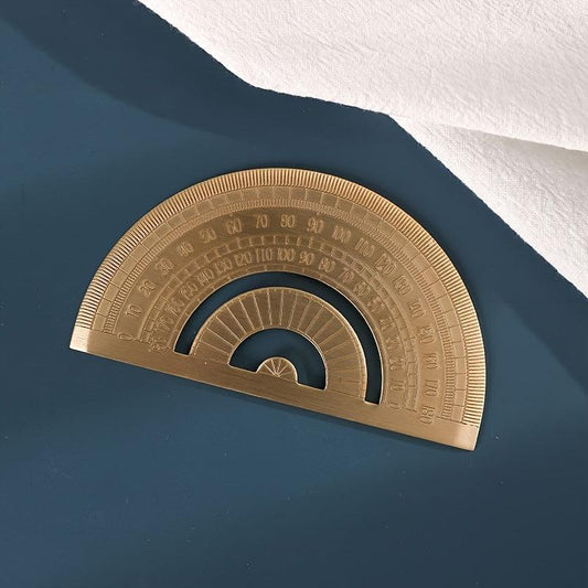 Metal Brass Protractor 0-180 Degree for School & Office Use