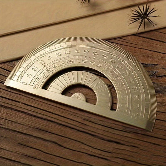 Metal Brass Protractor 0-180 Degree for School & Office Use