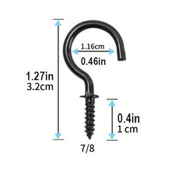 80pcs Small Screw Hooks for Jewelry Crafts and Hats