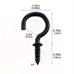 80pcs Small Screw Hooks for Jewelry Crafts and Hats
