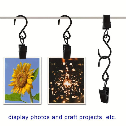 20pcs S Hooks 5.71cm Hanging Clips Party Lights Hangers for Curtain Drapes