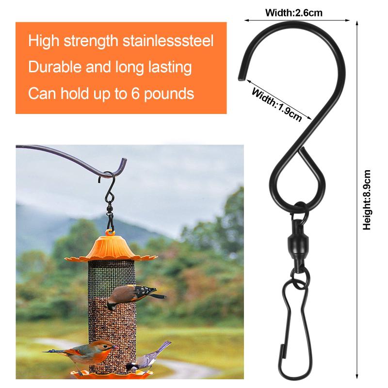 14pcs Stainless Steel Swivel Hooks for Garden Wind Spinners & More