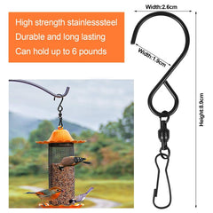 14pcs Stainless Steel Swivel Hooks for Garden Wind Spinners & More
