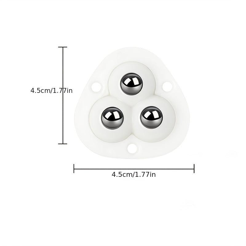 4pcs Self Adhesive Swivel Caster Wheels Stainless Steel Paste Universal Pulleys