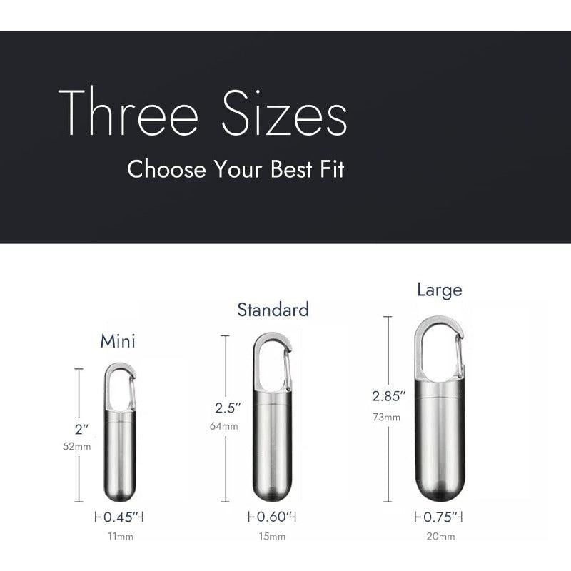 Portable Waterproof Pill Case Titanium Travel Pill Container Keychain