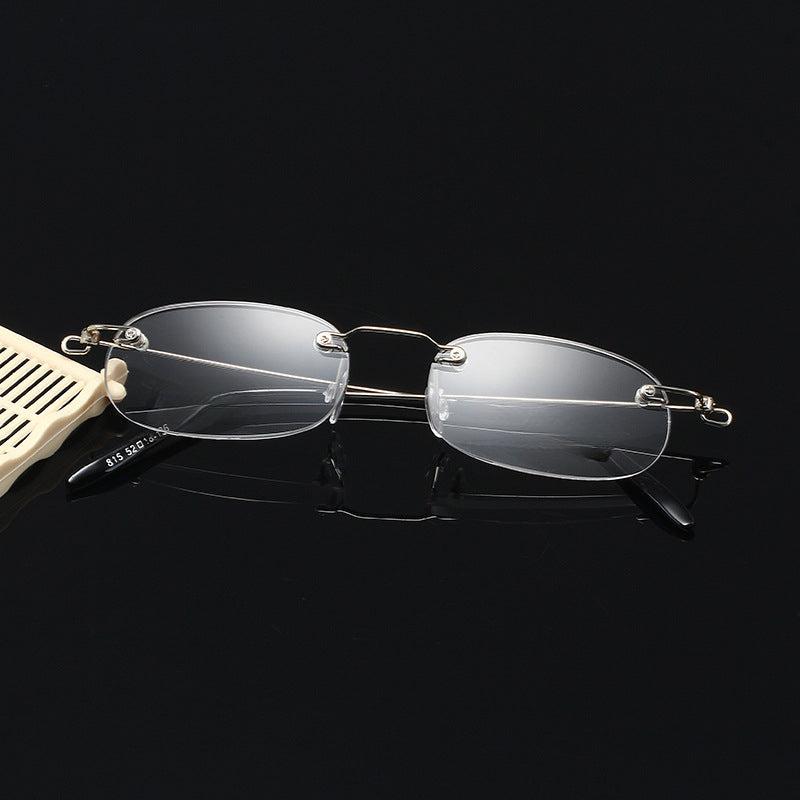Ultra-Light Rimless Reading Glasses Metal Presbyopic Eyeglasses