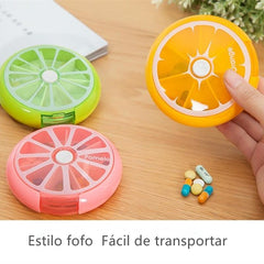 Rotatable Fruit Pill Box - Portable Week Supply Storage