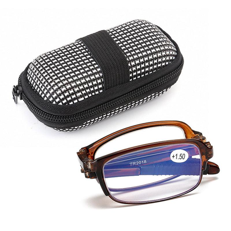 Foldable Presbyopia Glasses Lens 150-350 Unisex Zipper Bag