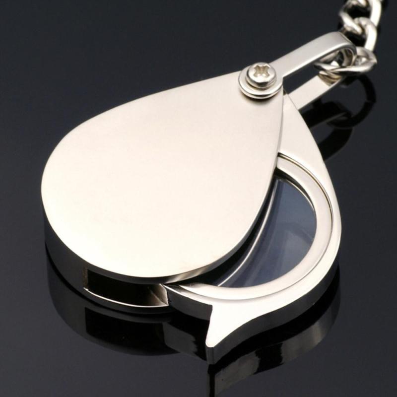 10X Pocket Magnifier with Metal Jewelry Lens & Keychain