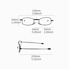 Foldable Oval Frame Magnifier for Seniors with Light Blocking Lenses
