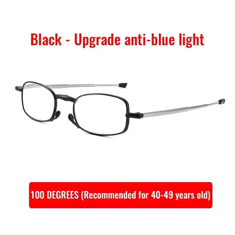 Foldable Oval Frame Magnifier for Seniors with Light Blocking Lenses