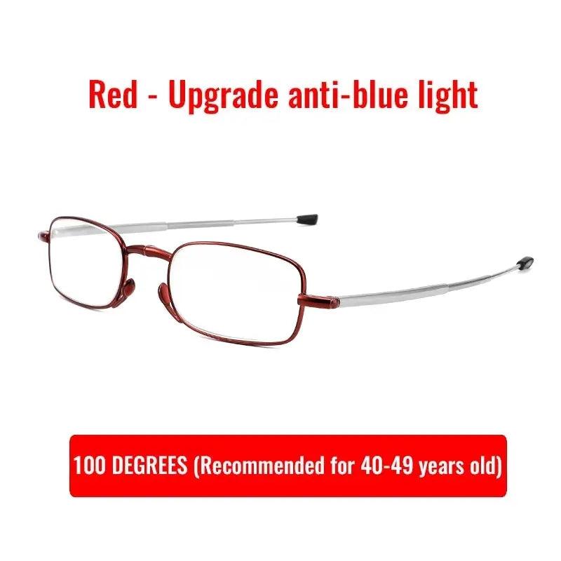 Foldable Oval Frame Magnifier for Seniors with Light Blocking Lenses