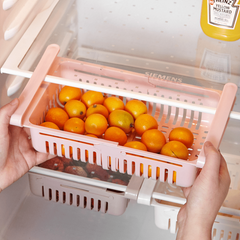 2pcs Kitchen Fruit Food Storage Box Plastic Fridge Organizer