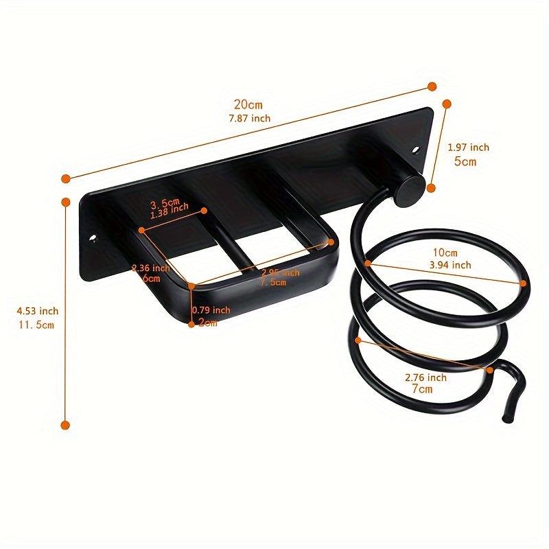Hair Dryer Holder Bathroom Hair Straightener Storage Rack Space Aluminum