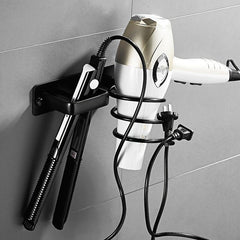 Hair Dryer Holder Bathroom Hair Straightener Storage Rack Space Aluminum