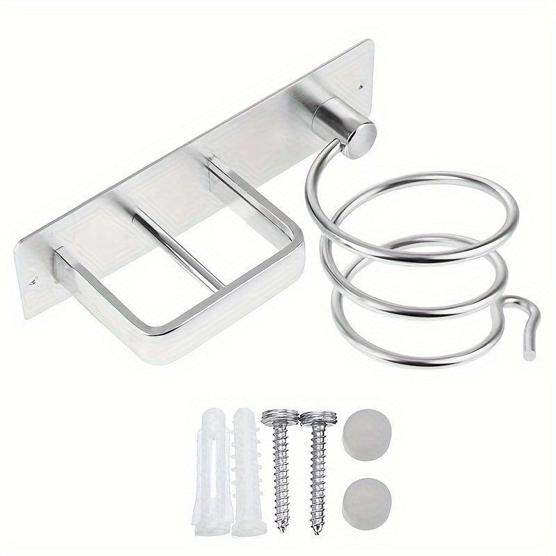 Hair Dryer Holder Bathroom Hair Straightener Storage Rack Space Aluminum