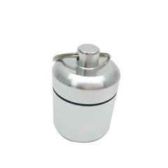 Portable Sealed Metal Pill Box with Keychain and Coin Storage
