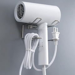 Stainless Steel Hair Dryer Rack Wall Mounted Storage