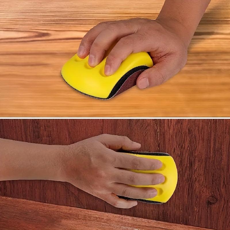 12 Hook And Loop Hand Sanding Block Round Pad Woodworking