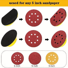 12 Hook And Loop Hand Sanding Block Round Pad Woodworking