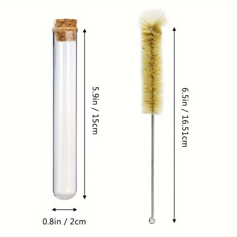 20pcs 35ml Glass Test Tubes 20 X 150mm With Cork And Brush