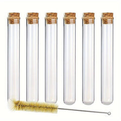 20pcs 35ml Glass Test Tubes 20 X 150mm With Cork And Brush