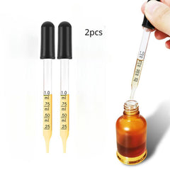8pcs Essential Oils Eye Dropper Straight Tip Glass Medicine Dropping Pipettes