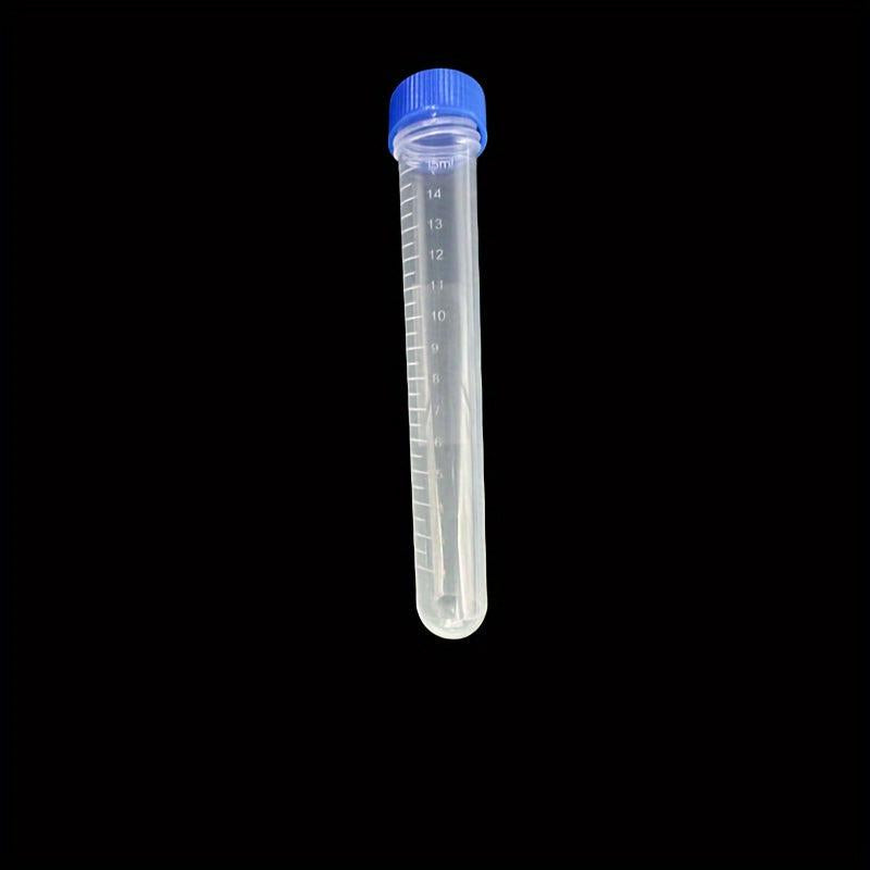 10pcs 10ml 15ml Transparent Graduation Test Tube with Lids