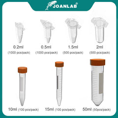 JOANLAB Plastic Centrifuge Tube 0 2 Ml 0 5 Ml 1 5 Ml 2 Ml 10 Ml 15 Ml 50ml