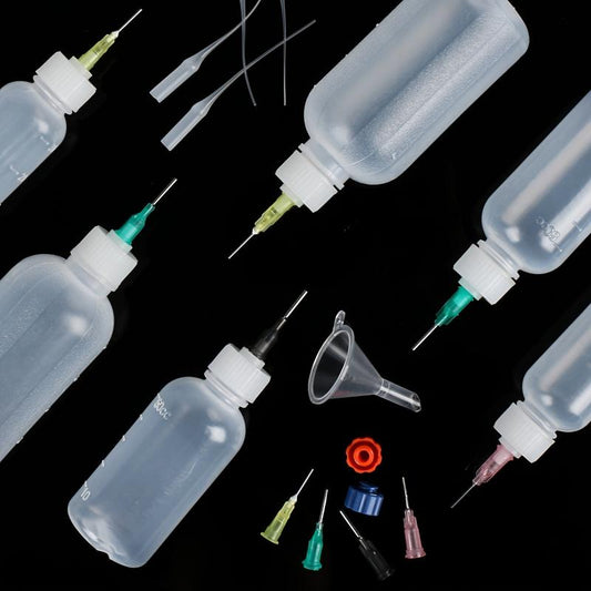 Needle Tip Glue Bottles Applicator Set - 30ml, 50ml, 100ml - Craft Art Projects