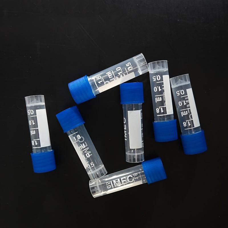 10pcs Plastic Test Tube Vial Sealing Cap Container 2ML Laboratory