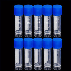 10pcs Plastic Test Tube Vial Sealing Cap Container 2ML Laboratory
