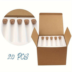 20pcs 25x120mm Glass Test Tube with Cork Stopper