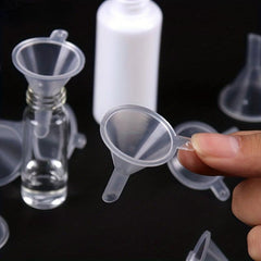 15pcs Clear Plastic Mini Funnel for Laboratory Bottle