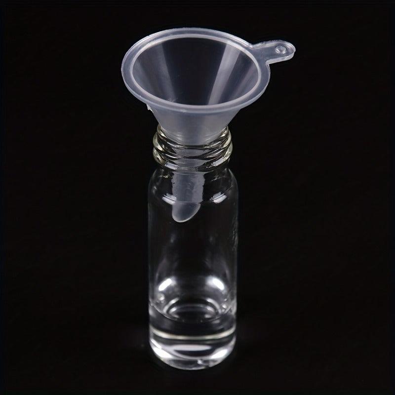 15pcs Clear Plastic Mini Funnel for Laboratory Bottle