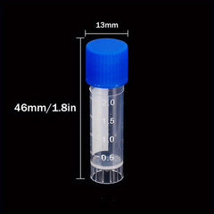 10pcs Chemical Plastic Test Tube Vial Sealing Cap Container 2ml
