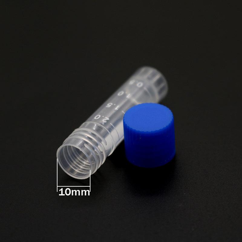 10pcs Chemical Plastic Test Tube Vial Sealing Cap Container 2ml