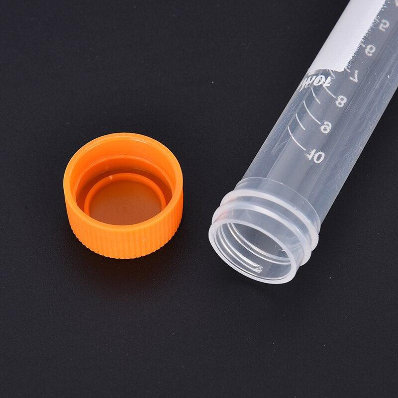 100pcs Transparent Test Tube Vials w/ Lids for Lab Sample Storage