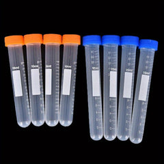 100pcs Transparent Test Tube Vials w/ Lids for Lab Sample Storage