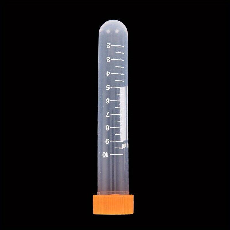 100pcs Transparent Test Tube Vials w/ Lids for Lab Sample Storage
