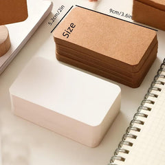 100pcs Blank Card Greeting Postcard Graffiti Bookmark Note Pad