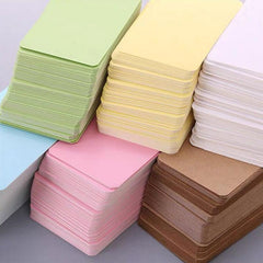 100pcs Blank Card Greeting Postcard Graffiti Bookmark Note Pad