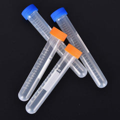 100pcs 10ml 15ml Graduation Centrifuge Test Tube Vial with Lids