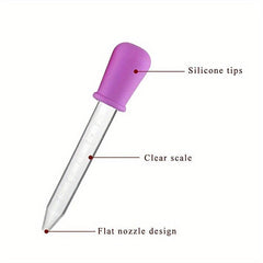 5pcs Silicone Liquid Droppers for Candy Molds or Scientific Experiments