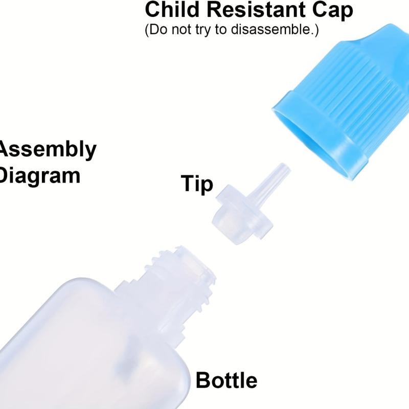 30ml Dropper Bottles with Colourful Safety Lids