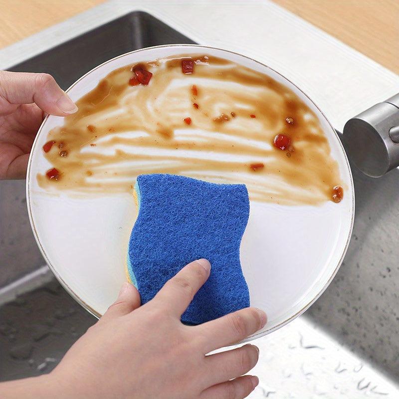 Wood Pulp Cotton Dishwashing Sponge Cleaning Cloth Block