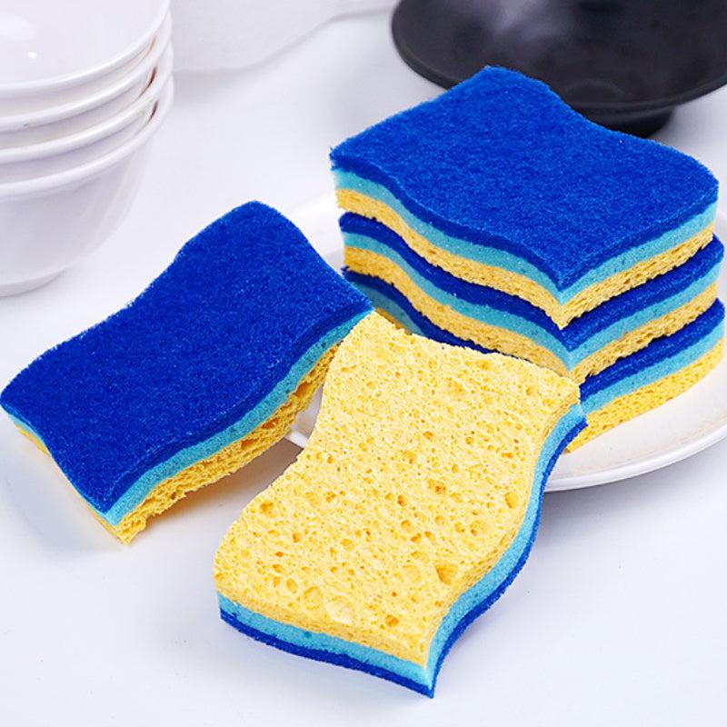 Wood Pulp Cotton Dishwashing Sponge Cleaning Cloth Block