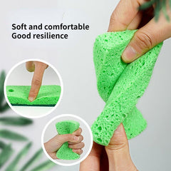 Wood Pulp Cotton Dishwashing Sponge Cleaning Cloth Block