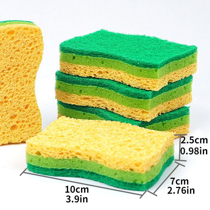 Wood Pulp Cotton Dishwashing Sponge Cleaning Cloth Block