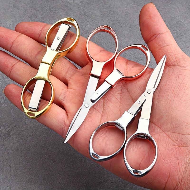 Portable Stainless Steel Folding Scissors for Outdoor and Travel